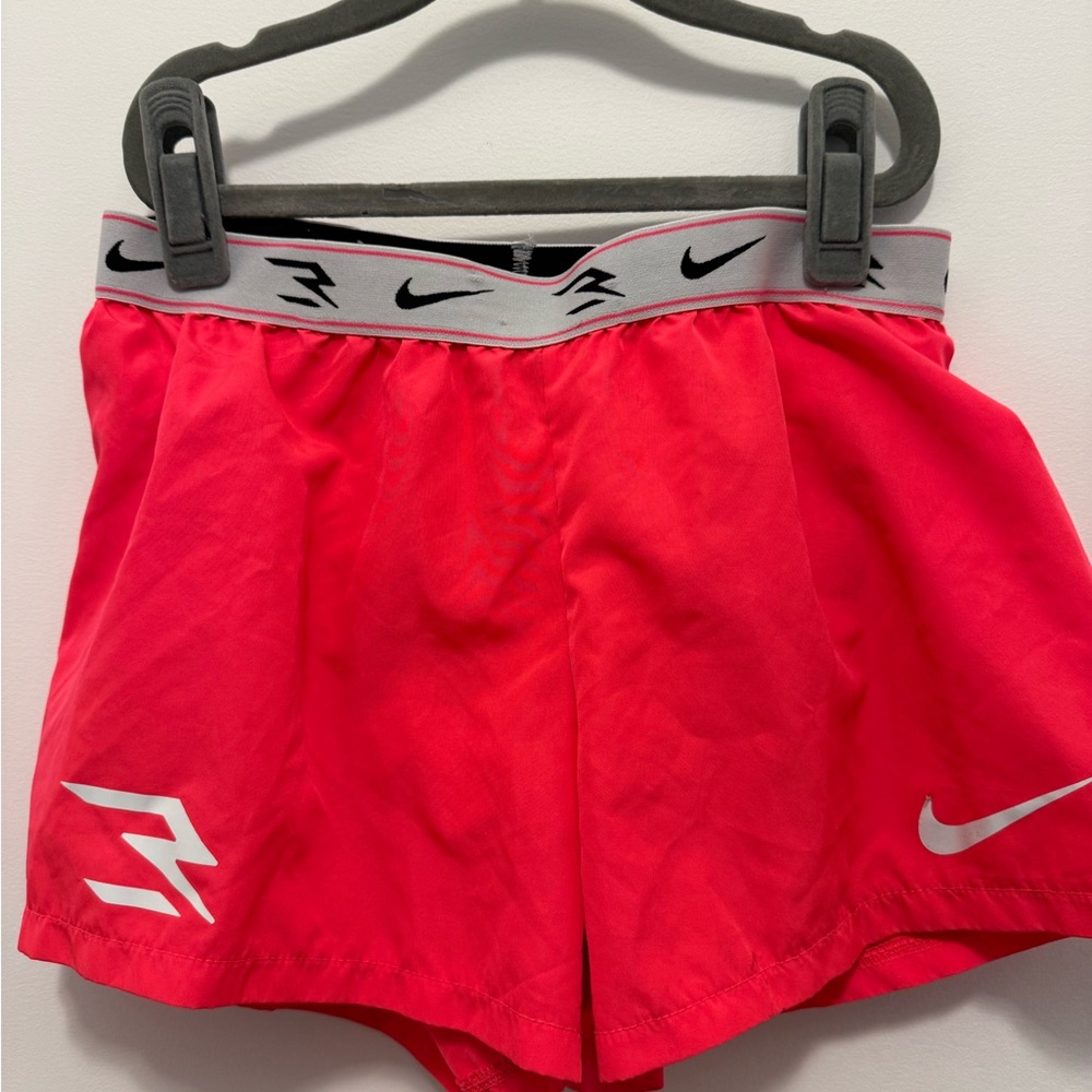 Nike Hot Pink and Gray Athletic Shorts